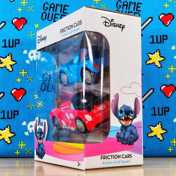 Disney Pixar Lilo and Stitch Friction Cars 1:32 Action and Speed Set of 2 New - Picture 6 of 9